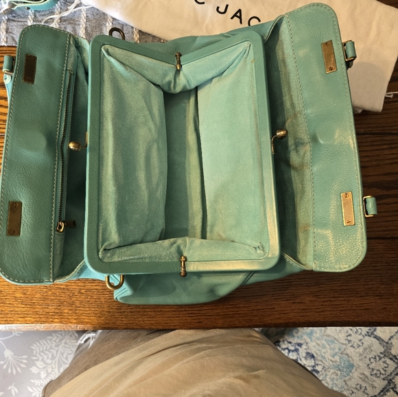 Marc Jacobs Vintage Tiffany Blue Leather Satchel and Dustbag Set - Picture 10 of 16